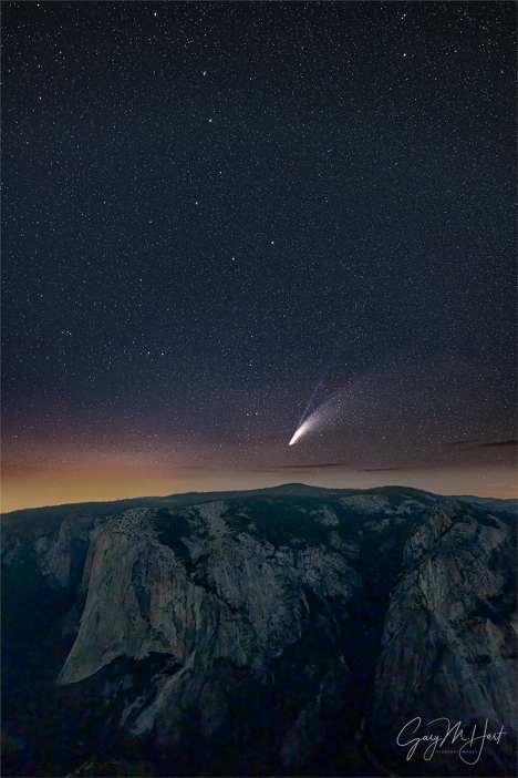 Gary Hart Photography: Comet NEOWISE and the Big Dipper Over El Capitan, Taft Point, Yosemite
