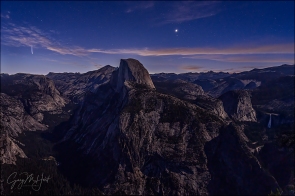 Gary Hart Photography: Comet Rising, Half Dome and Comet NEOWISE, Glacier Point, Yosemite
