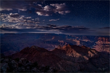Gary Hart Photography: Comet NEOWISE in the Clouds, Navajo Point, Grand Canyon