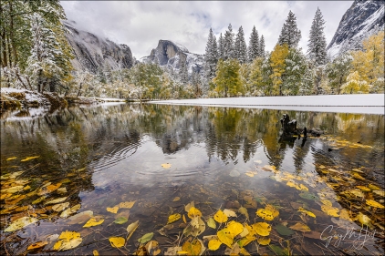 Gary Hart Photography: Autumn Snow, Half Dome Reflection, Yosemite