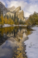 Gary Hart Photography: White Gold, Three Brothers Reflection, Yosemite