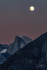 Gary Hart Photography: Twilight Moonrise, Half Dome, Yosemite