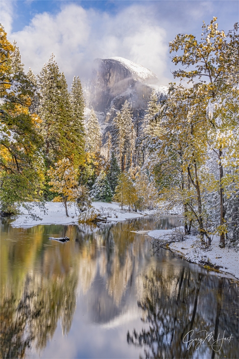 Gary Hart Photography: Clearing Storm, Half Dome Reflection from Sentinel Bridge, Yosemite