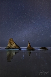 Gary Hart Photography: Sea Stacks by Starlight, Bandon, Oregon