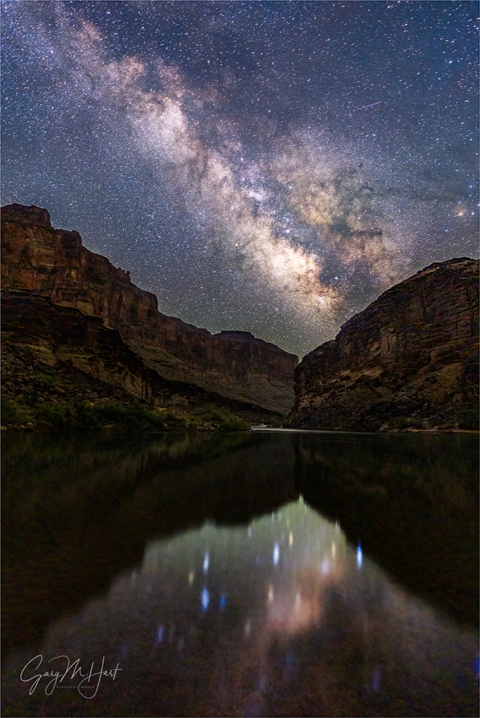 Gary Hart Photography: Milky Way Reflection, Colorado River, Grand Canyon
