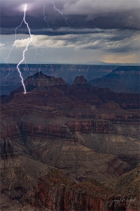 Gary Hart Photography: Lightning Strike, Brahma Temple, Grand Canyon