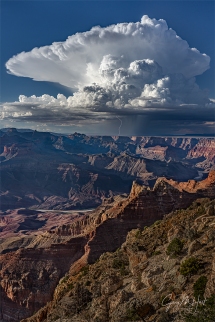 Gary Hart Photography: Thunderhead and Lightning, Lipan Point, Grand Canyon