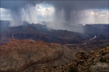 Gary Hart Photography: Downpour and Lightning, Desert View, Grand Canyon