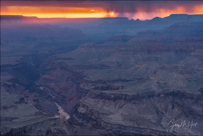 Gary Hart Photography: Sunset Shroud, Lipan Point, Grand Canyon