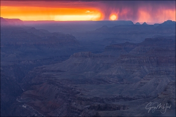 Gary Hart Photography: Veiled Sunset, Lipan Point, Grand Canyon