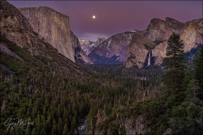 Gary Hart Photography: Twilight Moon, Tunnel View, Yosemite