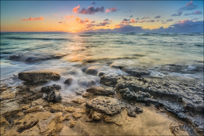 Gary Hart Photography: Sunset on the Rocks, Ke'e Beach, Kauai
