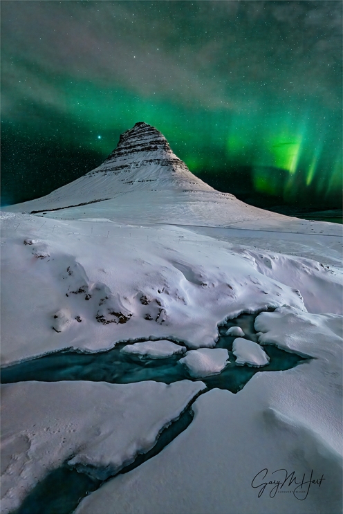 Gary Hart Photography: Green Curtain, Kirkjufell Aurora, Iceland