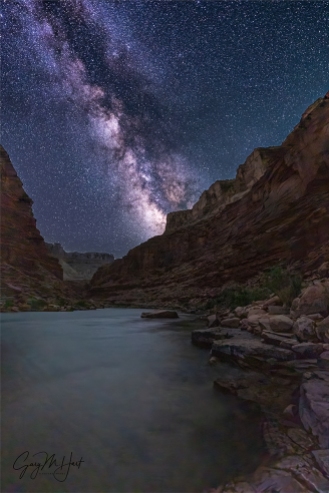 Gary Hart Photography: Dark Night, Milky Way Above the Colorado River, Grand Canyon