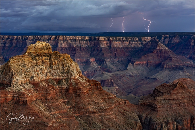 Gary Hart Photography: Multi-Strike Lightning, Vishnu Temple, Grand Canyon