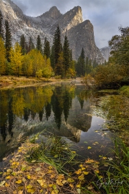 Gary Hart Photography: Autumn Reflection, Three Brothers, Yosemite