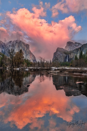 Gary Hart Photography: Sunset Mirror, Valley View (El Capitan and Bridalveil Fall), Yosemite