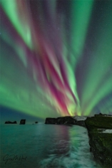 Gary Hart Photography: Aurora Ribbons, Dyrhólaey Coastline, Iceland