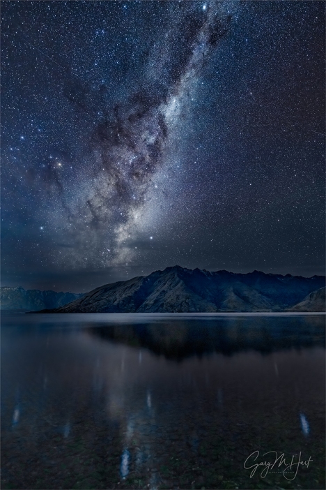 Gary Hart Photography: Milky Way Reflection, Lake Wakatipu, New Zealand