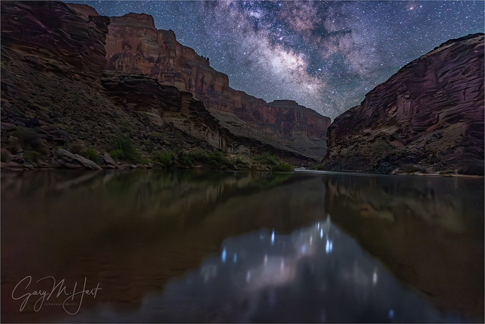 Gary Hart Photography: Celestial Reflection, Milky Way Over the Colorado River, Grand Canyon