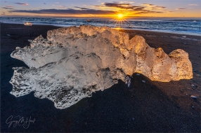 Gary Hart Photography: Sunrise Gem, Diamond Beach Sunstar, Iceland