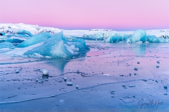 Gary Hart Photography: Twilight on Ice, Glacier Lagoon, Iceland